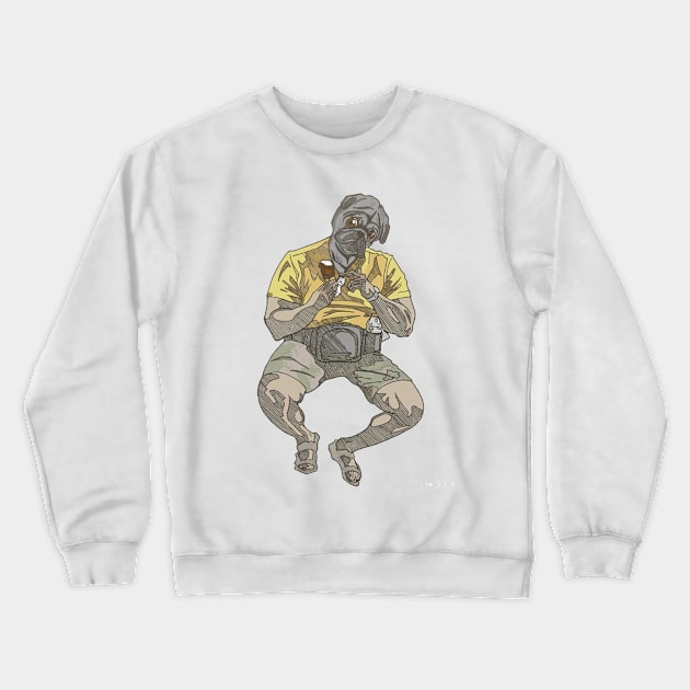 ICE CREAM PUG Crewneck Sweatshirt by Nelson_Smyles